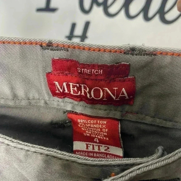 Merona Women’s Gray Straight Fit 2 Stretch Pants - Picture 3 of 5